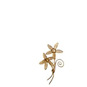 Vintage Spring Flowers Gold Tone Brooch